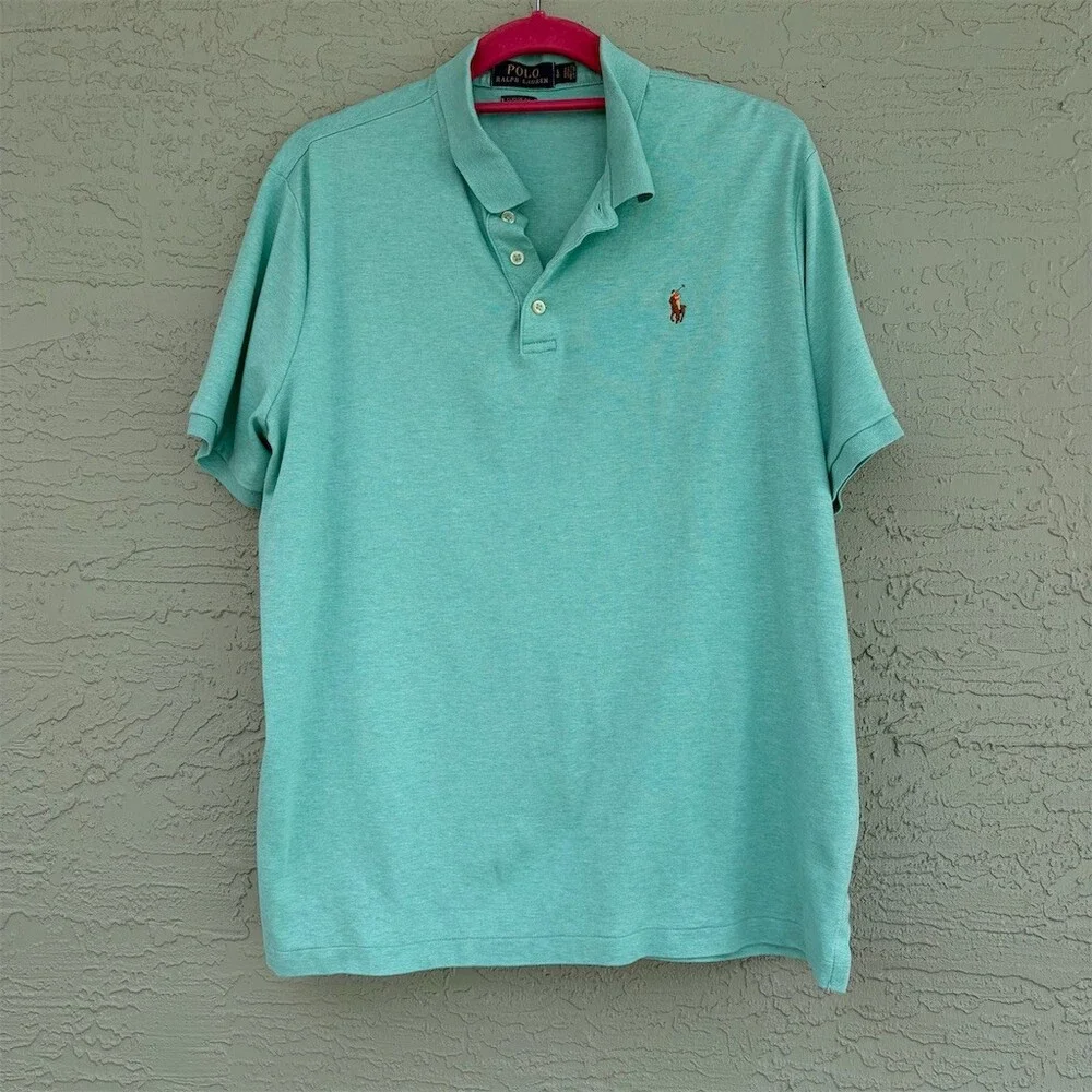 Polo Ralph Lauren Polo Shirt Mens L Classic Fit Short Sleeve Solid